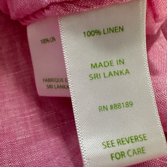 🩷 Lilly Pulitzer Linen Tunic Length Top - Picture 6 of 7
